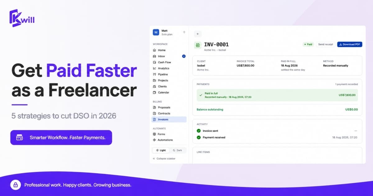 How to Get Paid Faster as a Freelancer: 5 Actionable Strategies to Cut DSO in 2026
