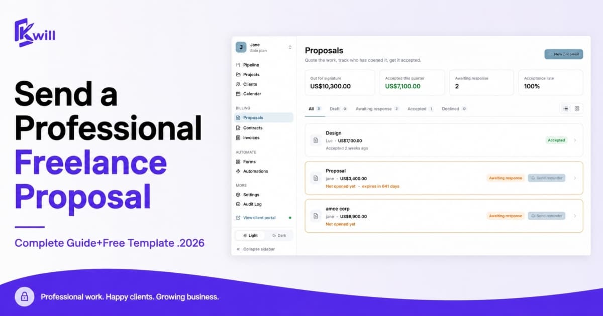 How to Send a Professional Proposal as a Freelancer: Complete Guide & Free Template (2026)
